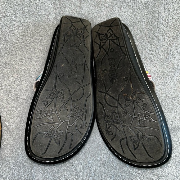 Alegria Red and Blue Mules Vibrant Slip-On Comfort - Picture 5 of 6